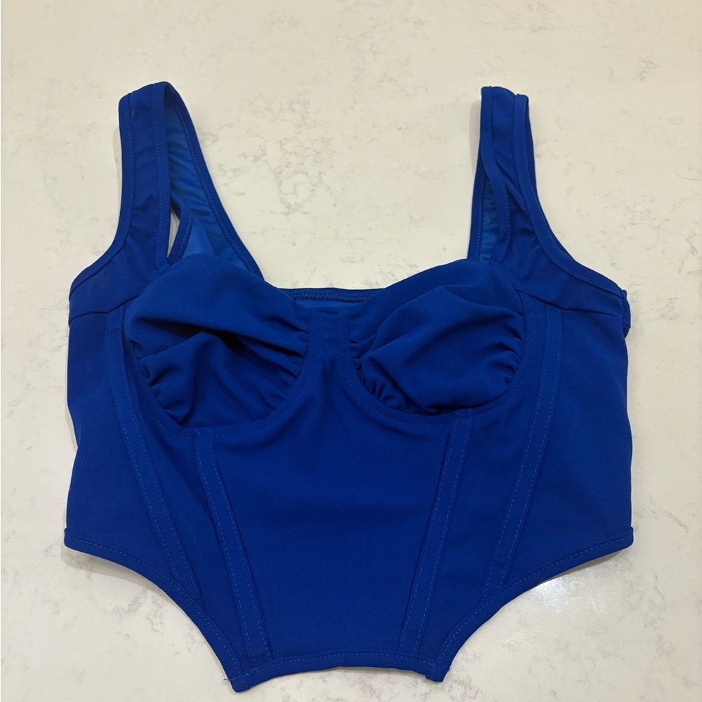 Blue Corset Top